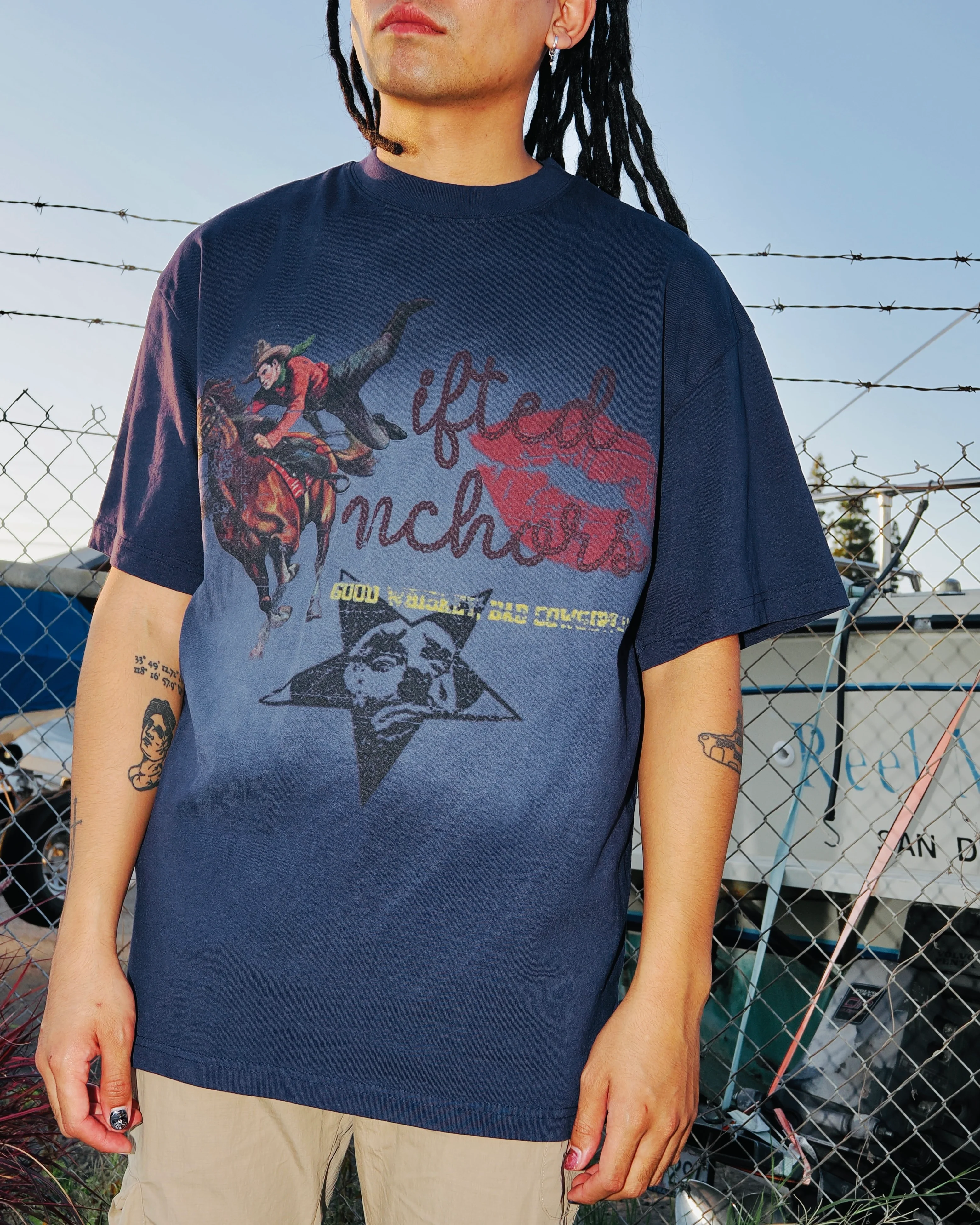 Circus Graphic Tee (Washed Navy) - Image 4