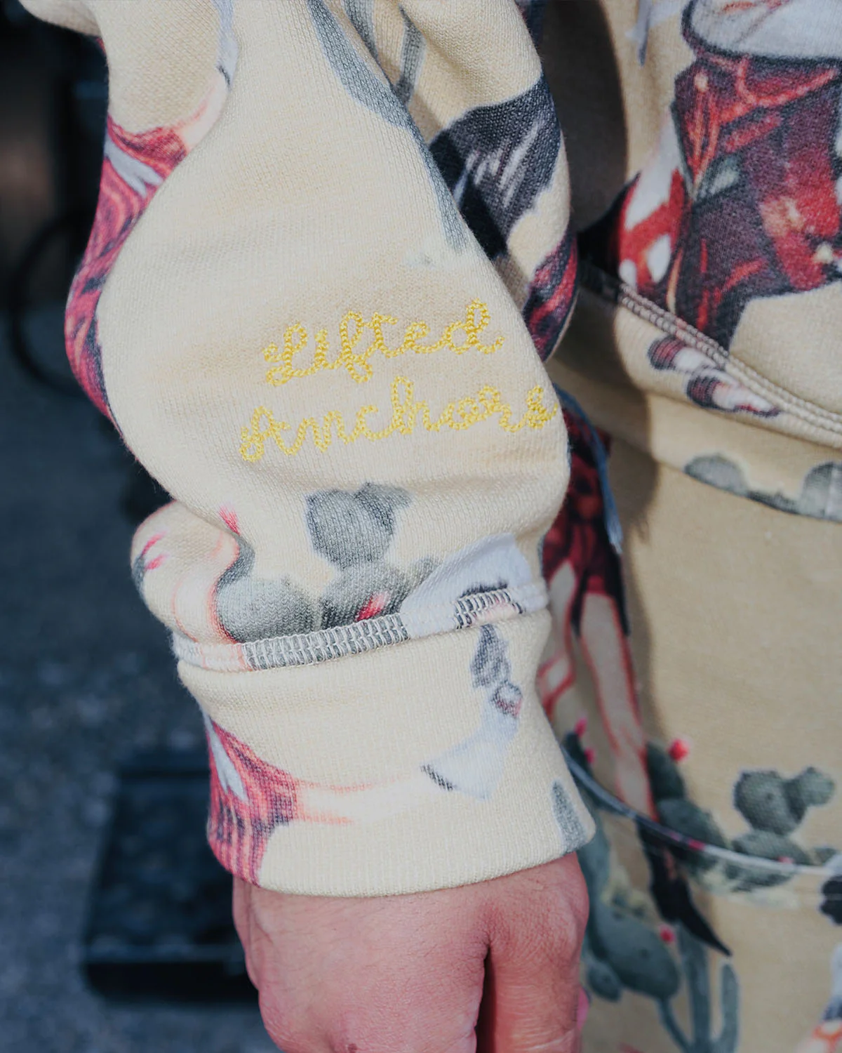 Jesse Allover Print Hoodie (Tan) - Image 3