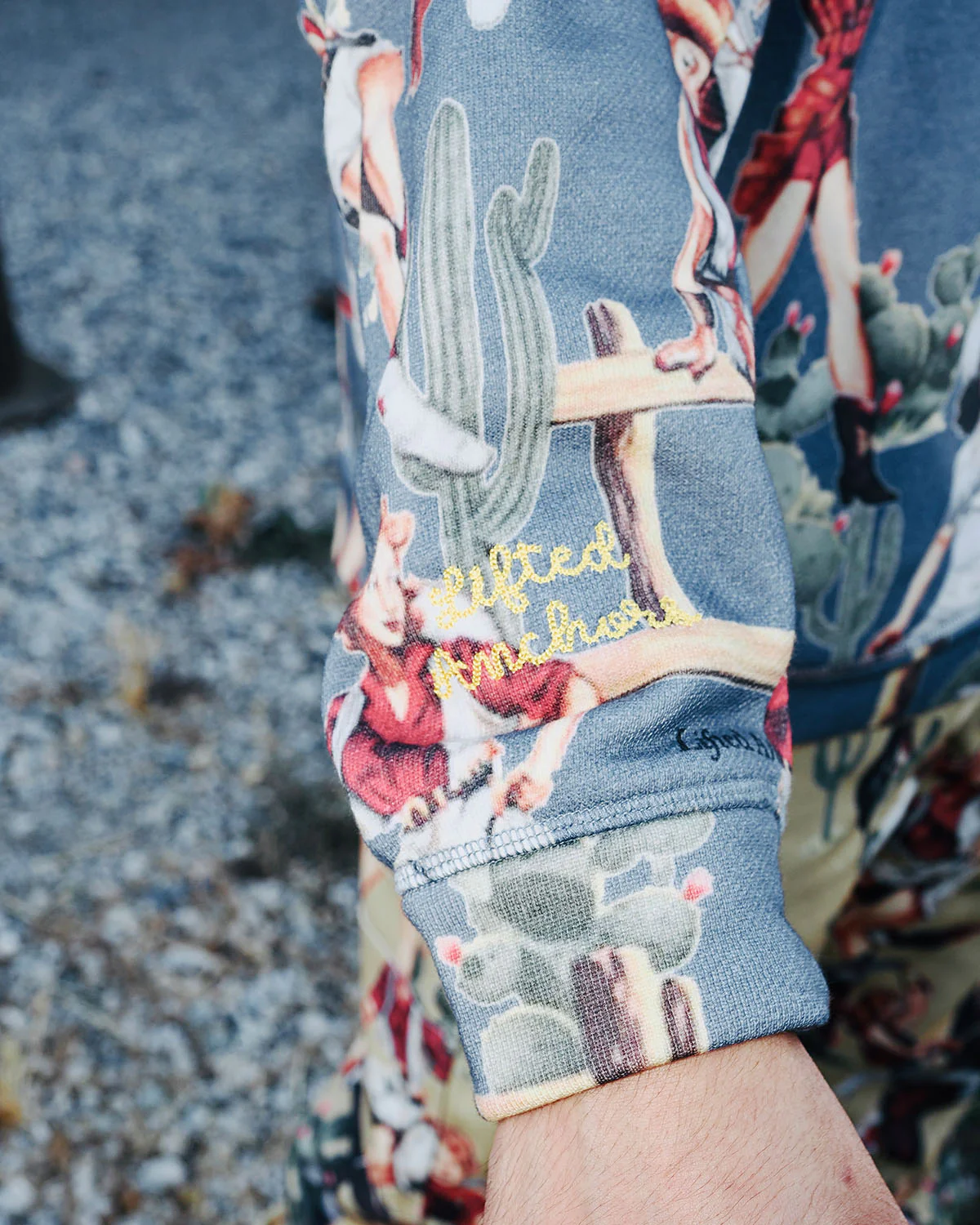 Jesse Allover Print Hoodie (Blue) - Image 3